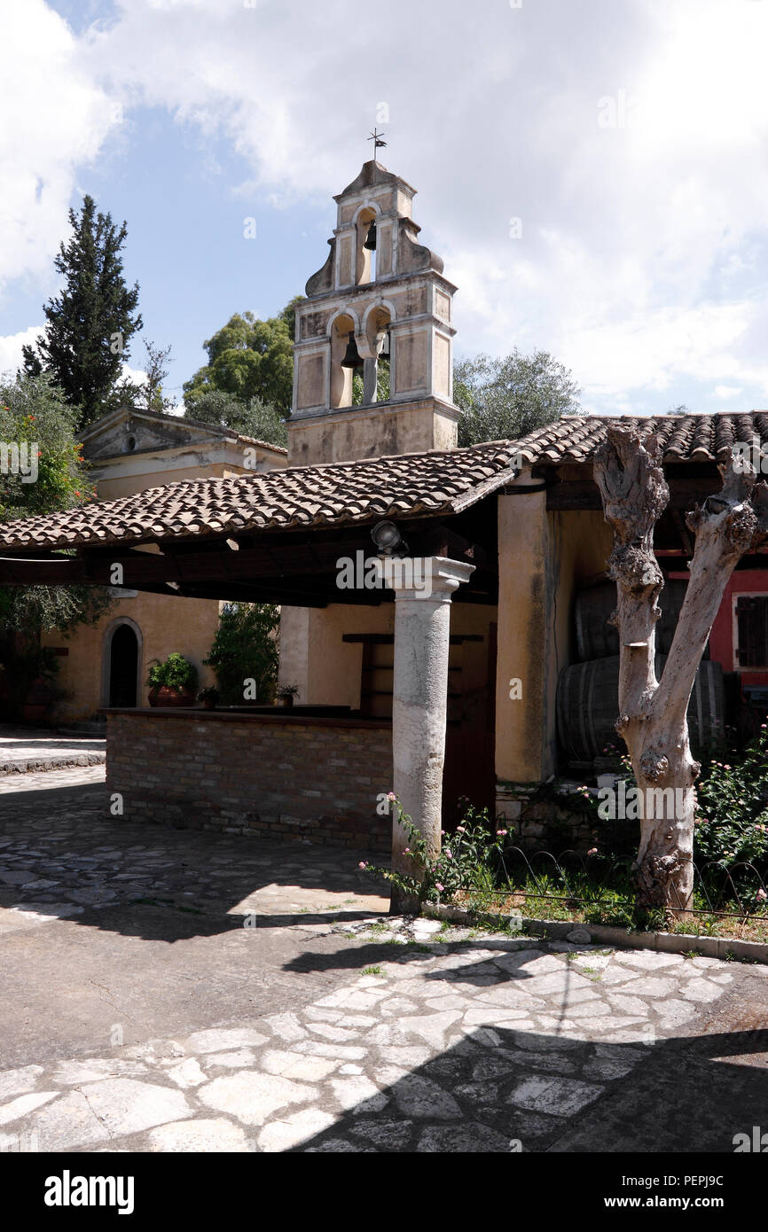 DANILIA VILLAGE KORFU. BOUAS Stockfoto