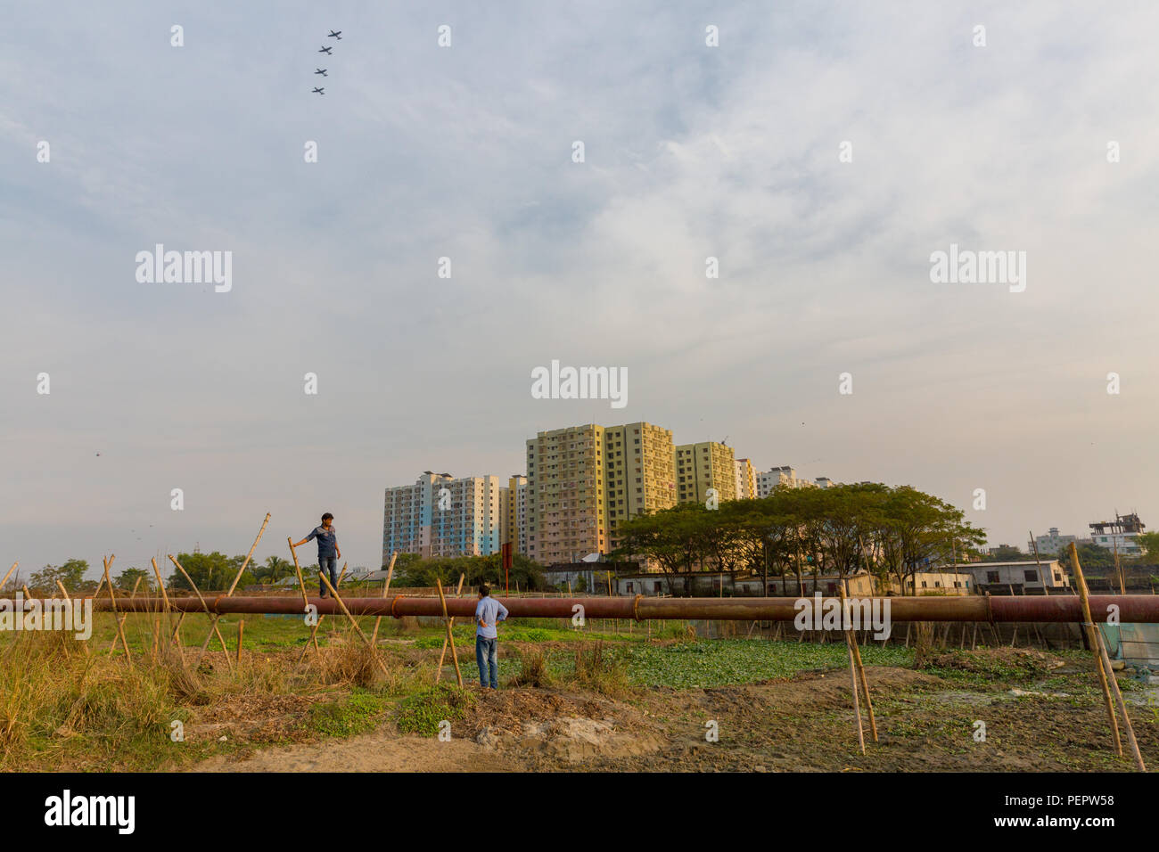 Dhaka Urbanisierung Stockfoto