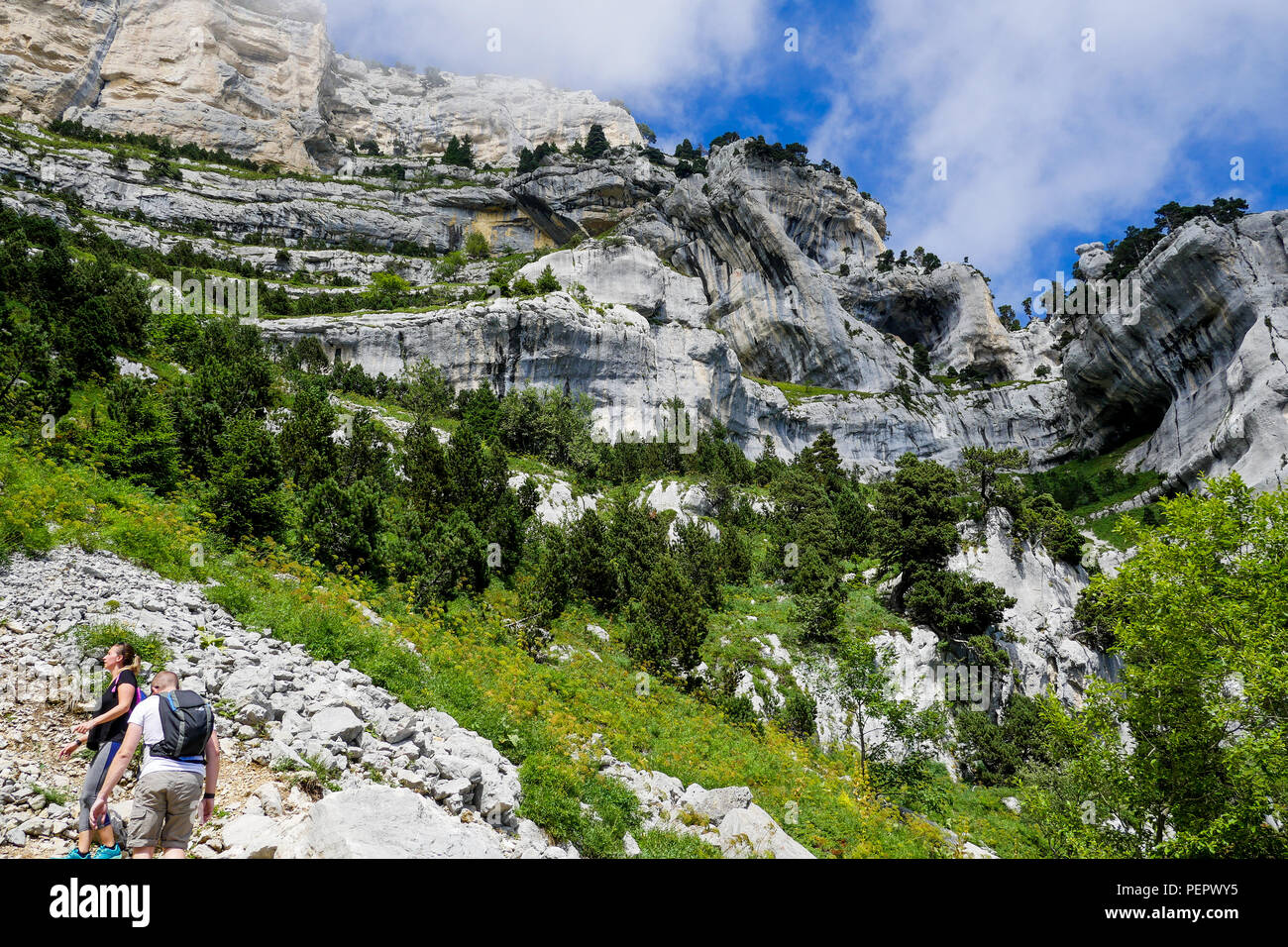 Pas de l'Aulp du Seuil (1926 m), Chartreuse, Isère, Frankreich Stockfoto