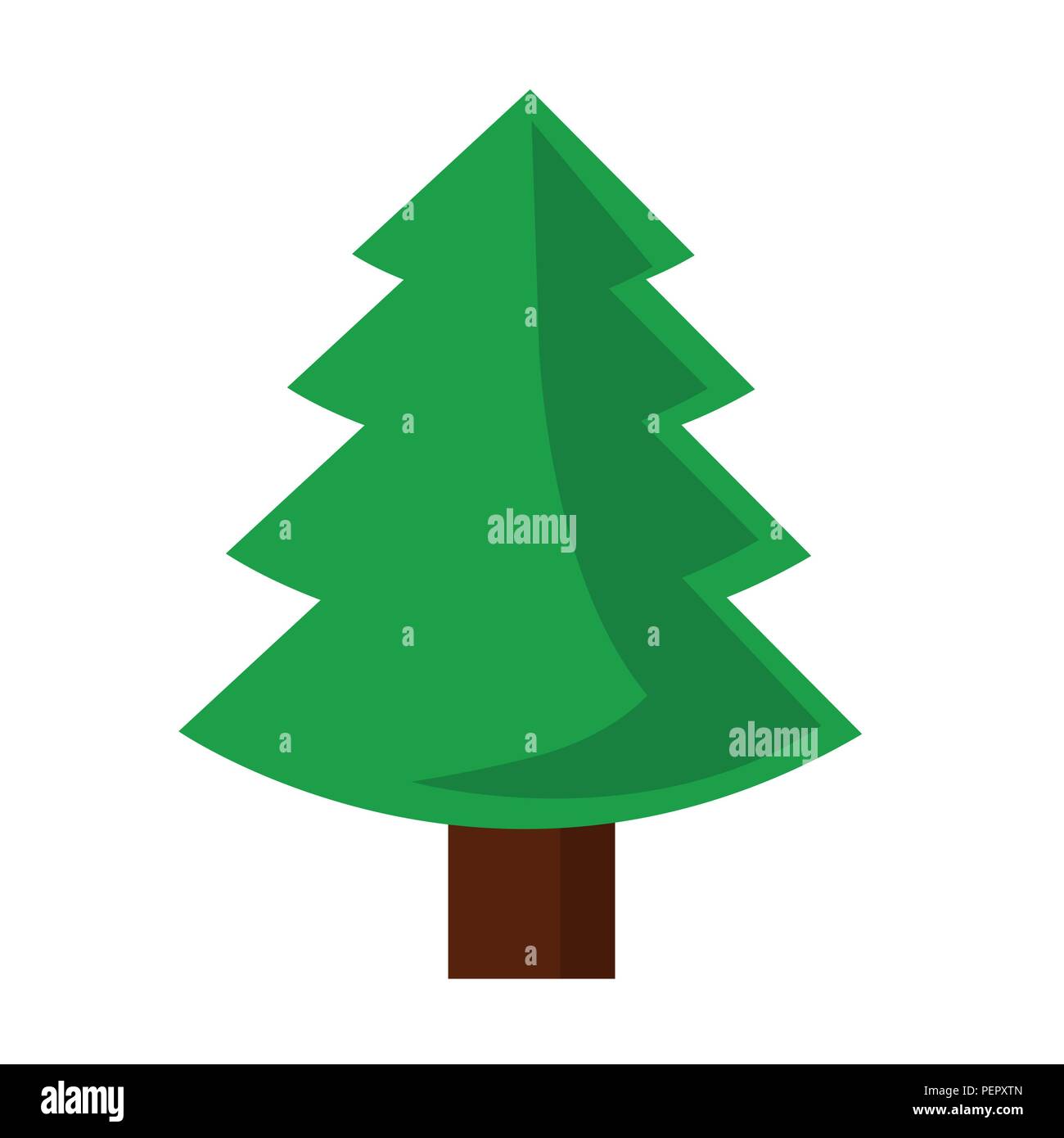 Grün einfache Weihnachtsbaum Vektor-illustration EPS 10. Stock Vektor