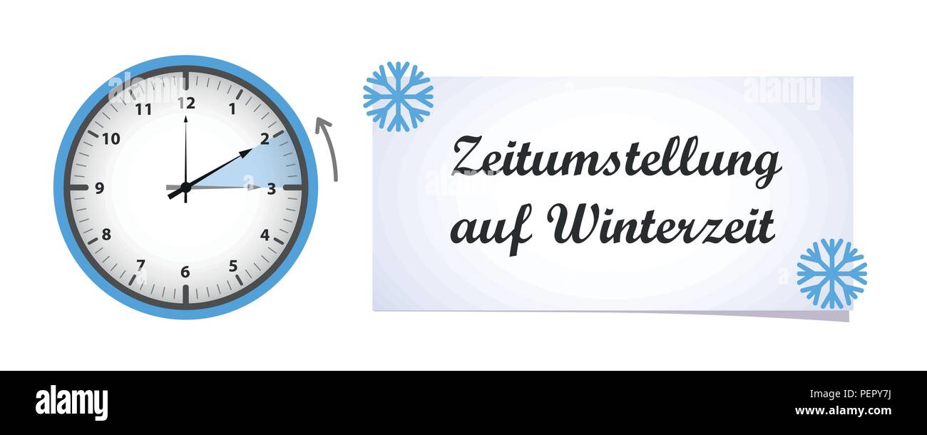 Zeitumstellung Winterzeit Vektor-illustration EPS 10. Stock Vektor