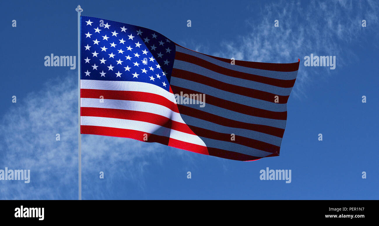 USA American Flag. 3D-Rendering Stockfoto