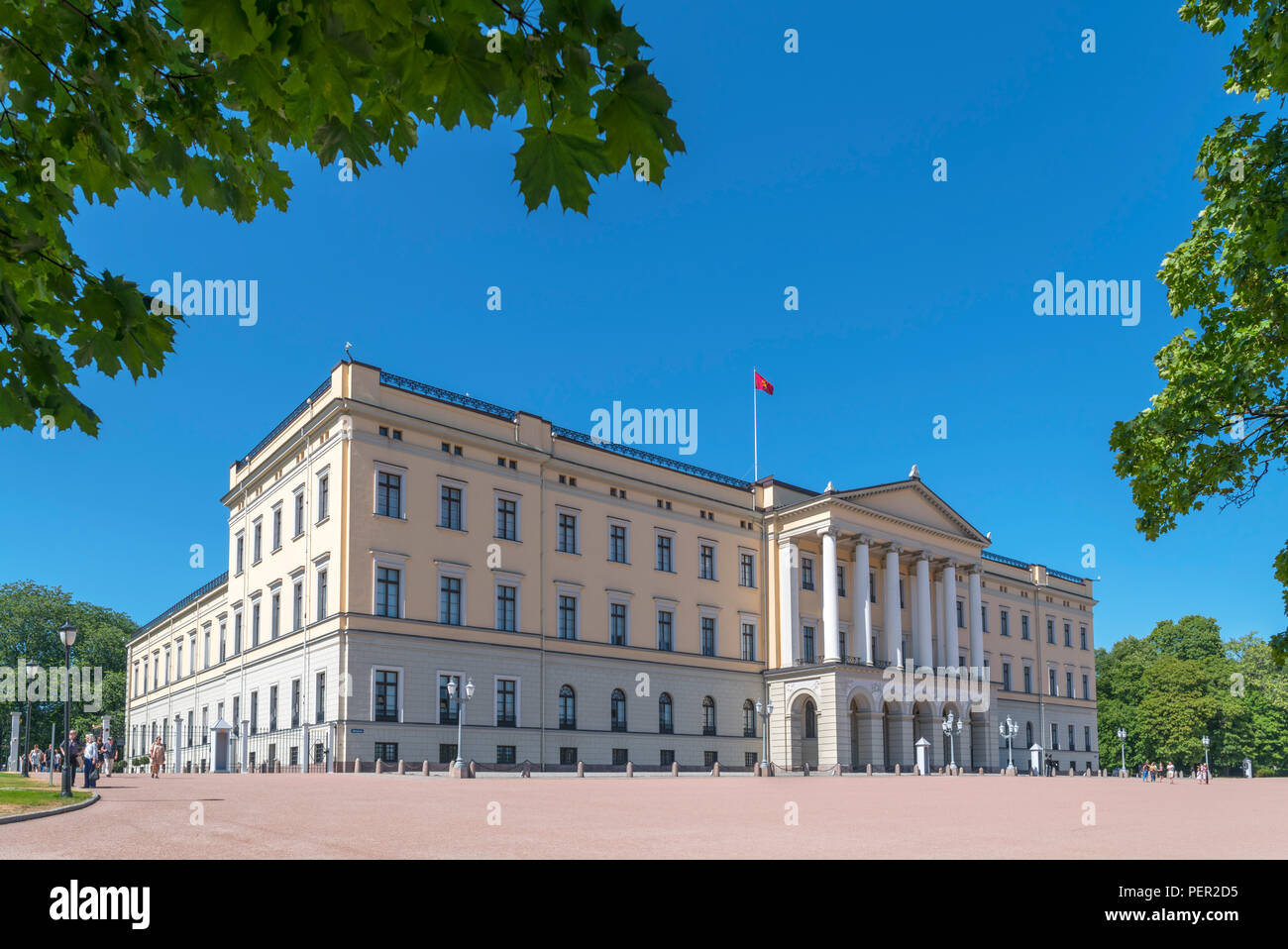 Der königliche Palast, Oslo, Norwegen Stockfoto