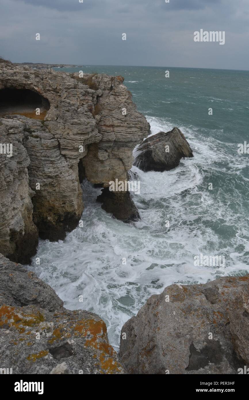 Tyulenovo, Bulgarien, ein Spaziergang über die Klippen, Stockfoto