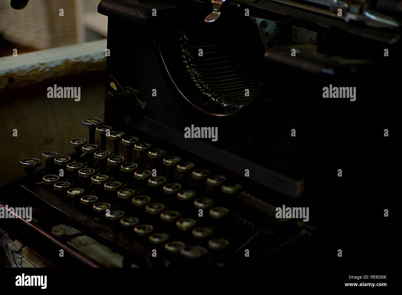 Seite des alten Schreibmaschine Stockfoto