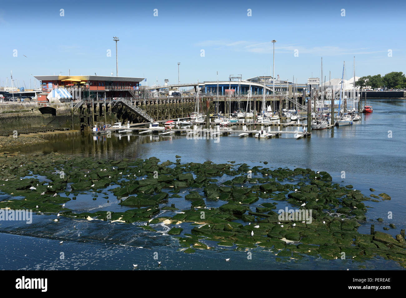 Boulogne-sur-Mer Port im nördlichen Frankreich 2018 Stockfoto