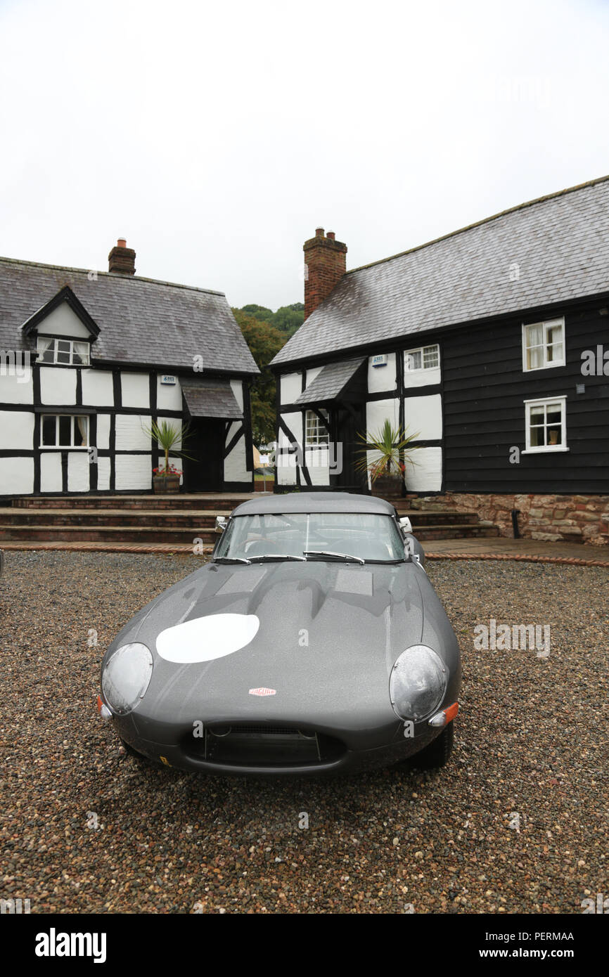 Die Stratstone leichte Jaguar E-Type in Shelsley Walsh, England, UK. Stockfoto