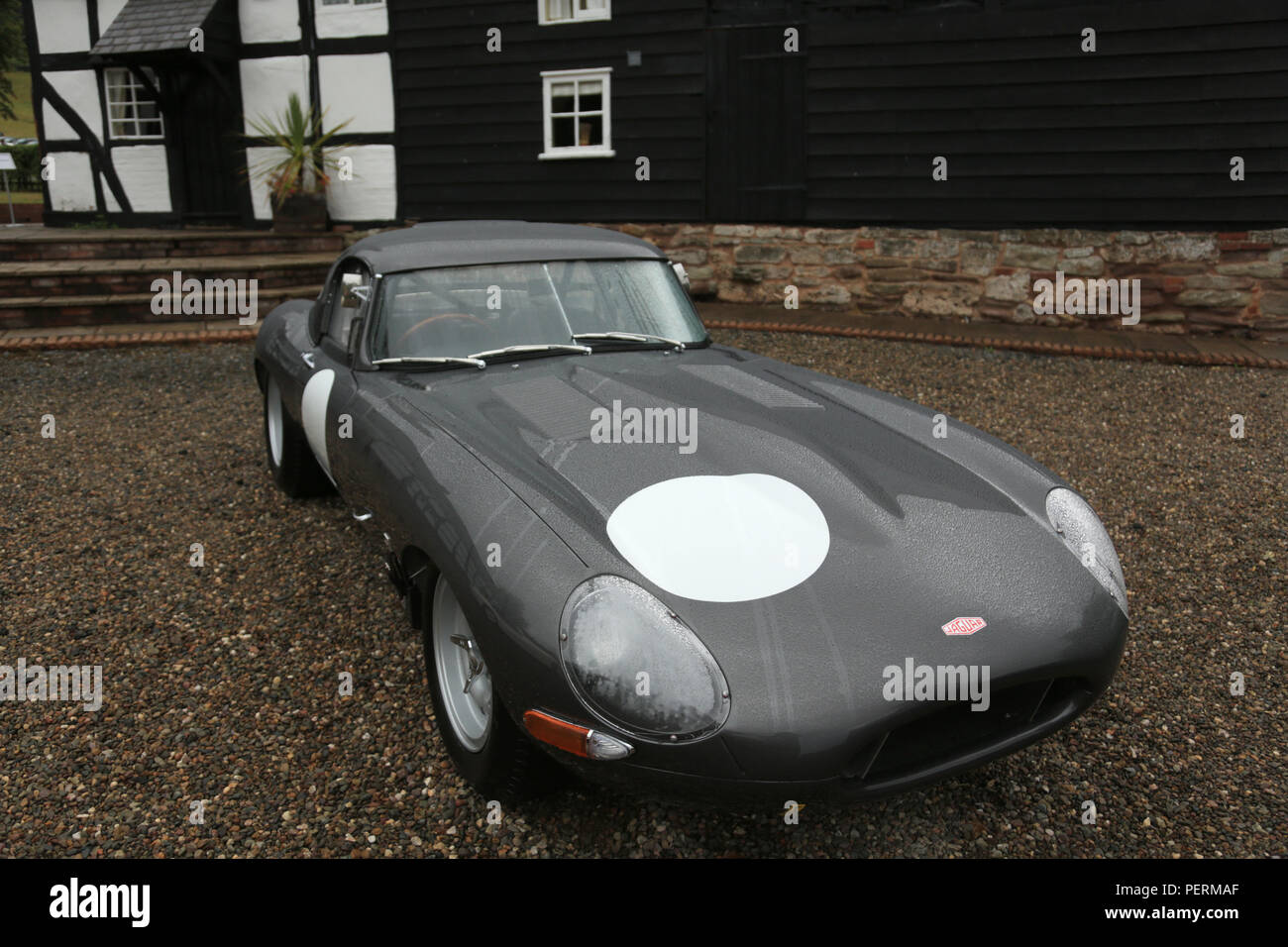Die Stratstone leichte Jaguar E-Type in Shelsley Walsh, England, UK. Stockfoto