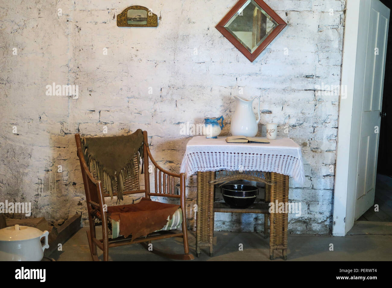 Teil G Baker Home ist ein historischer Ort in Fort Benton, Montana, USA Stockfoto