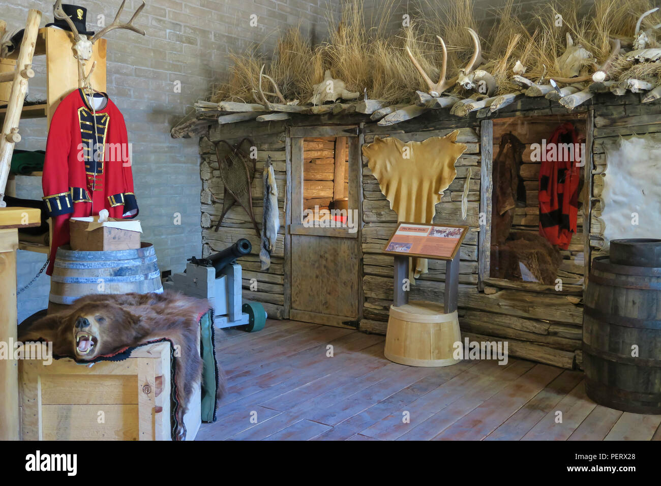 Die alte Festung Fort Benton ist ein Museum in Fort Benton, Montana, USA Stockfoto