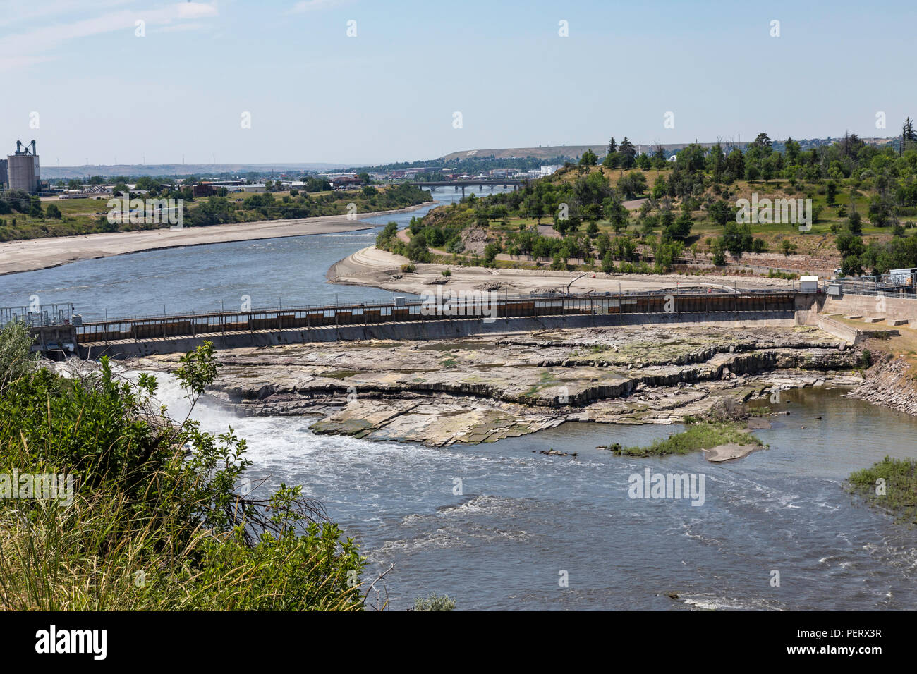 Die Missouri River in Great Falls, Montana, USA Stockfoto
