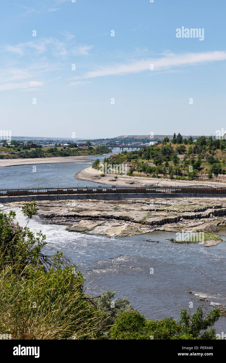 Die Missouri River in Great Falls, Montana, USA Stockfoto