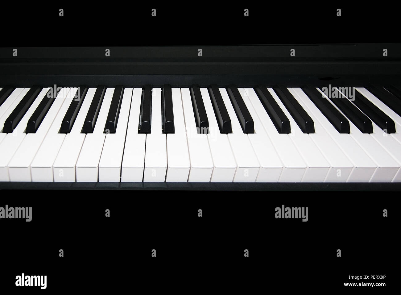 Elektrische Orgel Piano Tastatur schwarz und weiß musikalische Dekorative Stockfoto