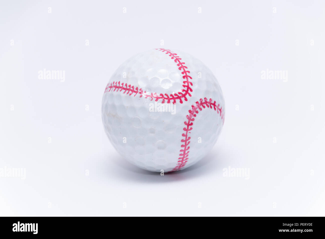 Golfball gemalt wie ein baseball ball Golfbälle Stockfoto