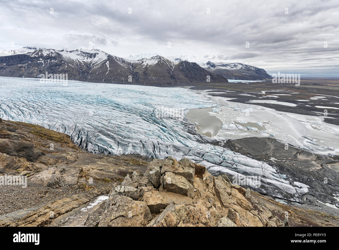 Skaftafellsjokull, Skaftafell National Park, Island Stockfoto