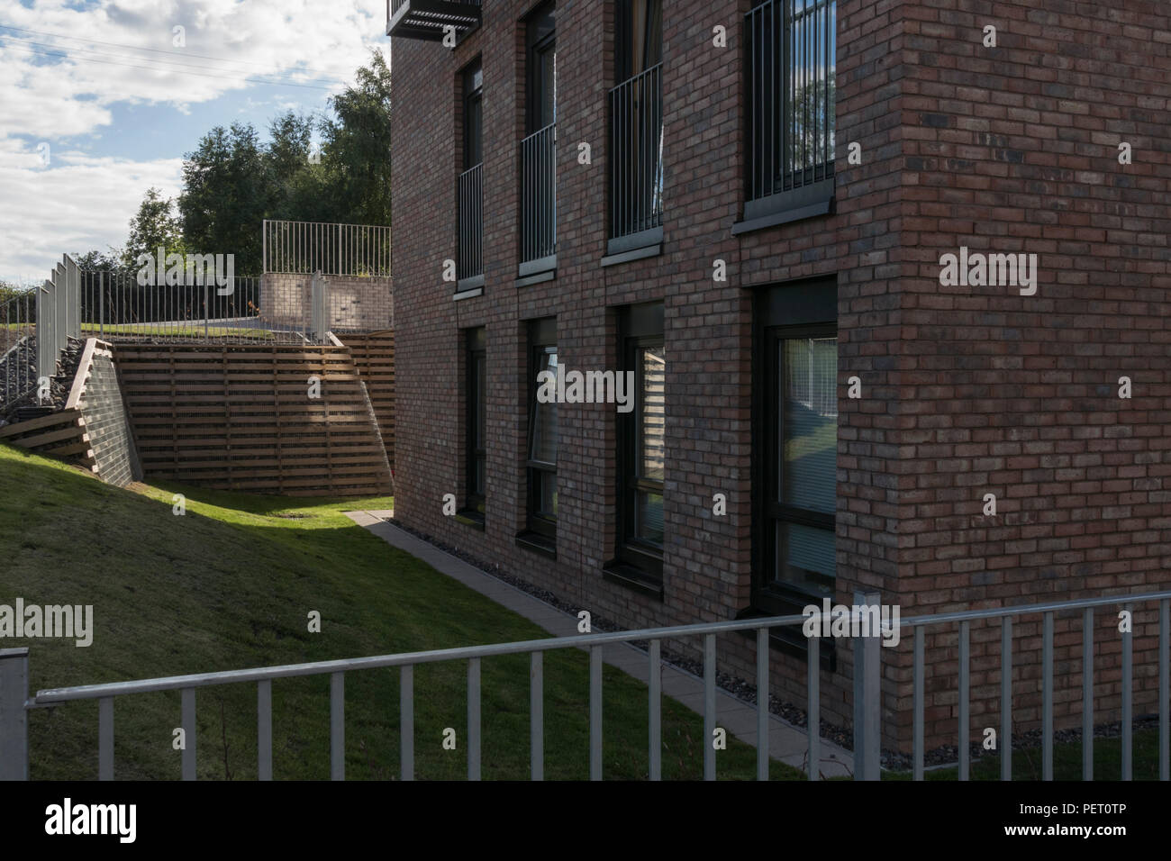 2018 sah den Abschluss der letzten Phase der öffentlichen Wohnungsbau Erneuerung in Anderston, Glasgow mit neuen Build Gehäuse von 206 Wohnungen für 25 Millionen £ Stockfoto