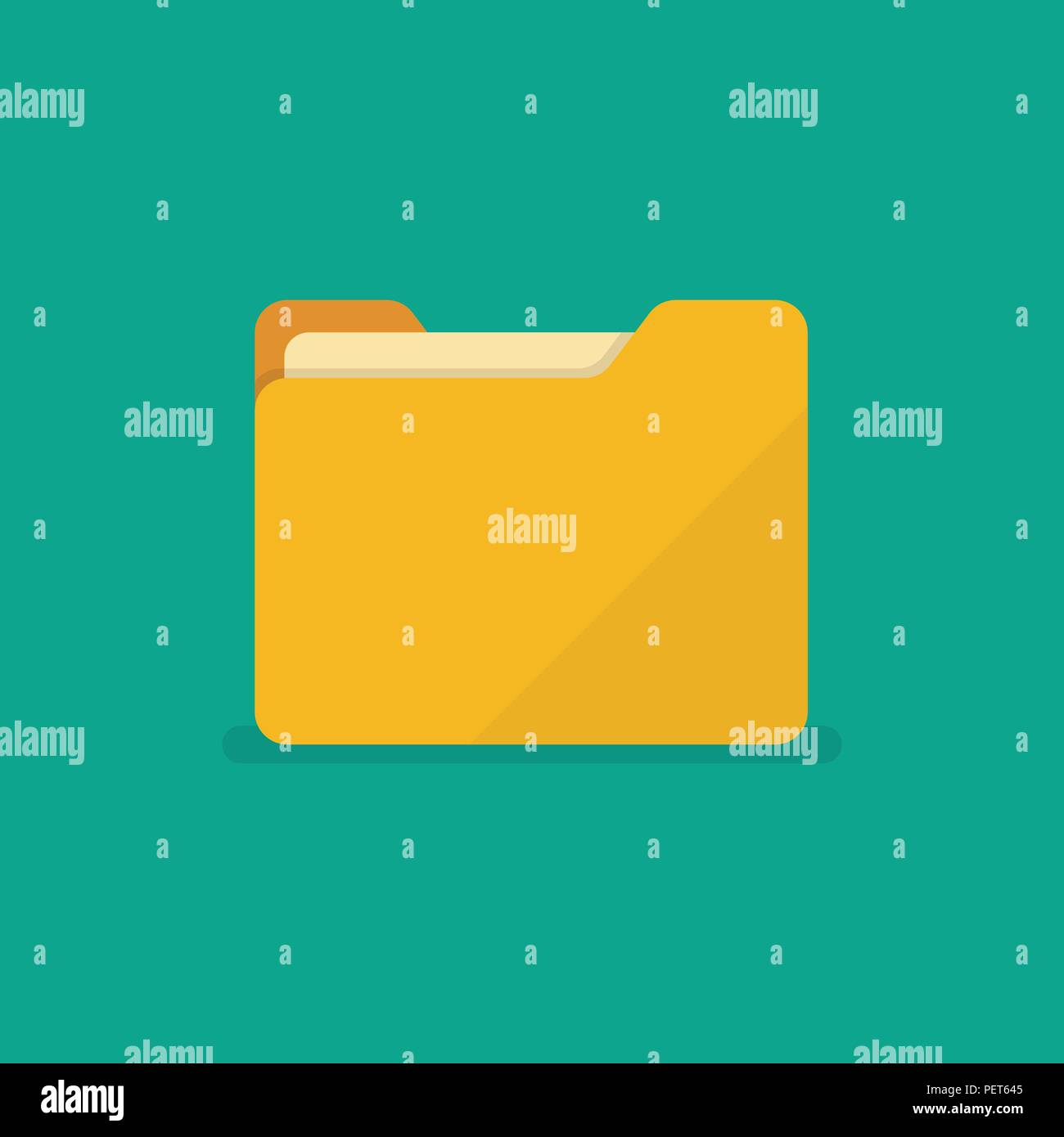 Ordner Symbol im flachen Stil. Vector Illustration Stock Vektor