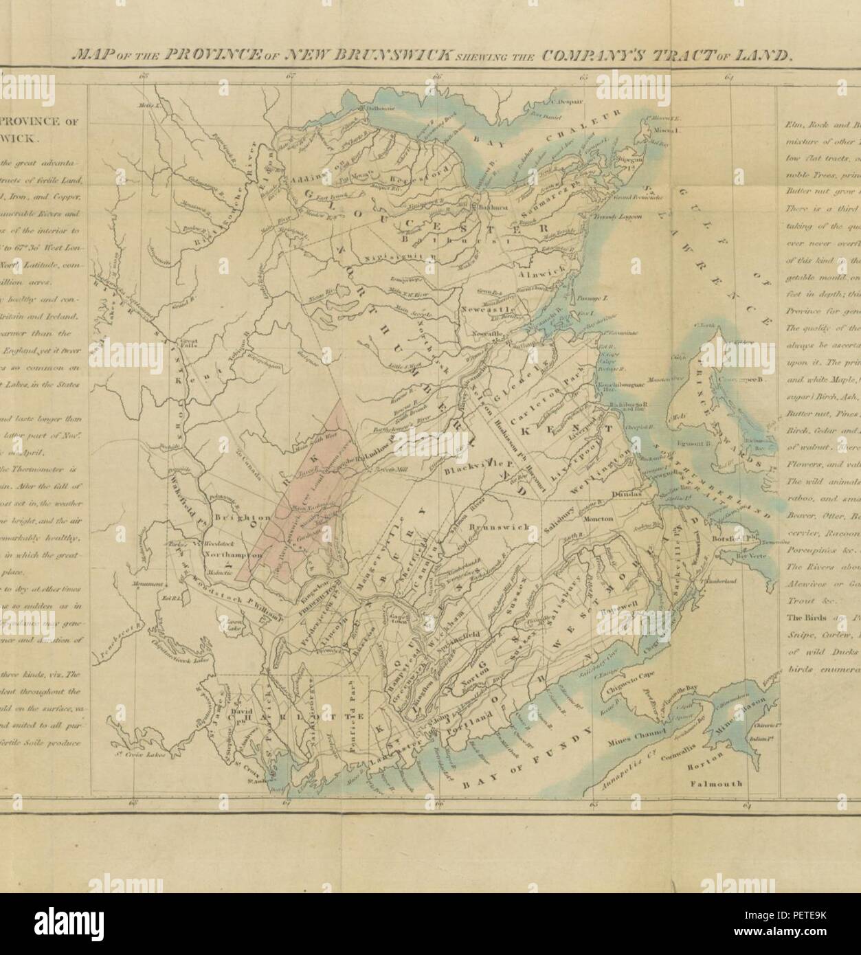 Historisches Archiv Bild von Seite 10 der "Ihrer Majestät Provinz New Brunswick... Praktische Informationen Achtung New Brunswick ... für die Verwendung von Personen, die beabsichtigen, auf die Ländereien des New Brunswick und Nova Scotia Land Standort 5201 zu begleichen. Stockfoto