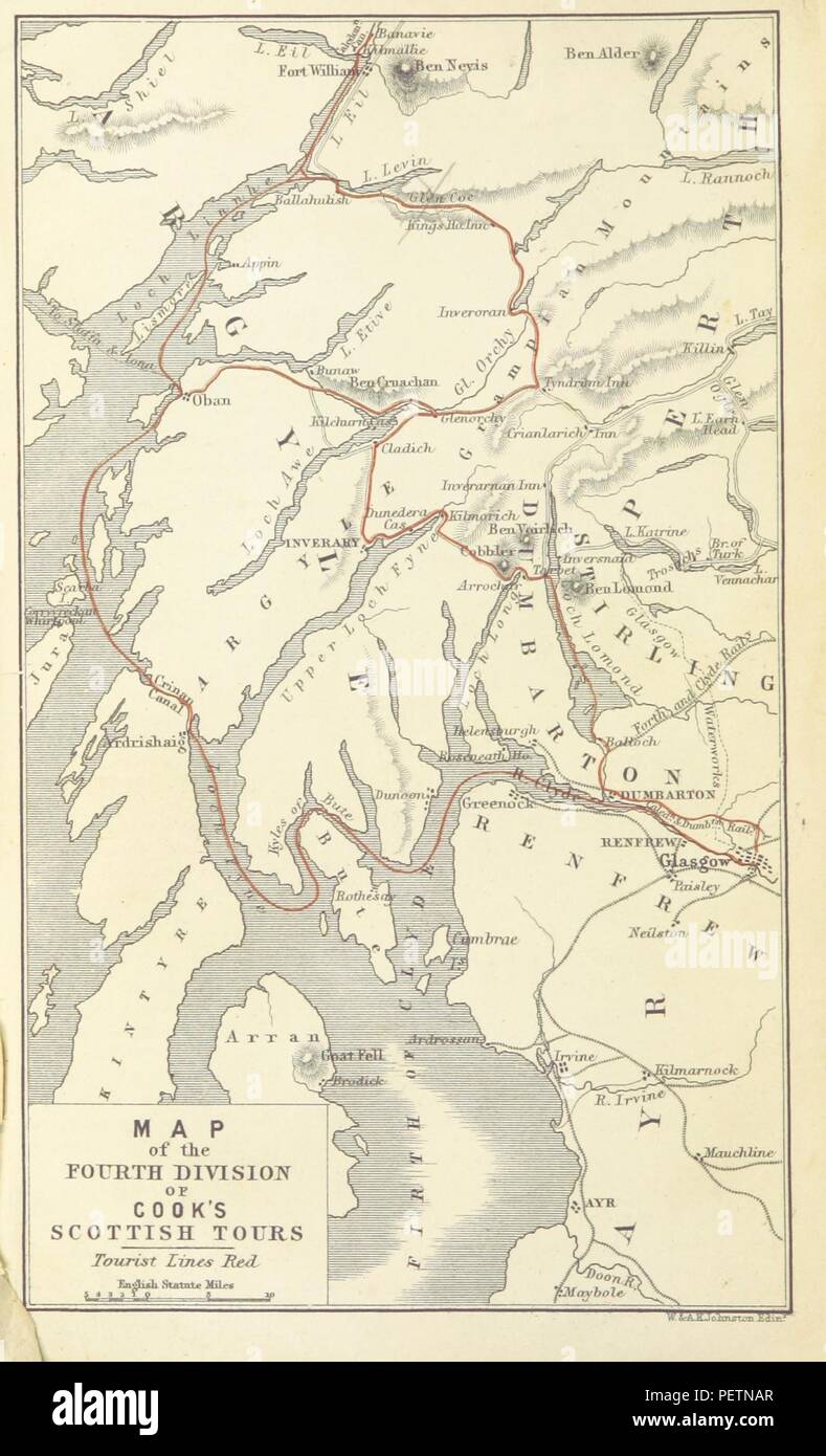 Historisches Archiv Bild von Seite 112 des "Scottish Tourist Offizielle Cook's Verzeichnis übernommen. Eine Anleitung zum System der Touren in Schottland, die unter der Leitung des Principal Eisenbahn, Dampfschiff, & Busunternehmen... Mit einer Reihe von neuen Schnitt ma 6184. Stockfoto