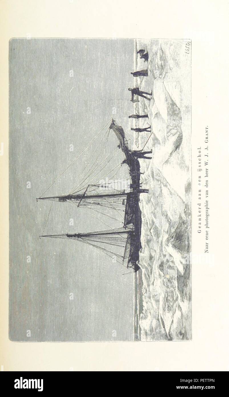 Historisches Archiv Bild ab Seite 195 von 'Verslagen omtrent den Derden (- zesden) tocht van de Willem Barents naar de Yszee in der Höhle zomer van 1880 (-83.) uitgebracht aan het Comité van Uitvoering genommen. ... Uitgegeven voor rekening van het Comit 0219. Stockfoto