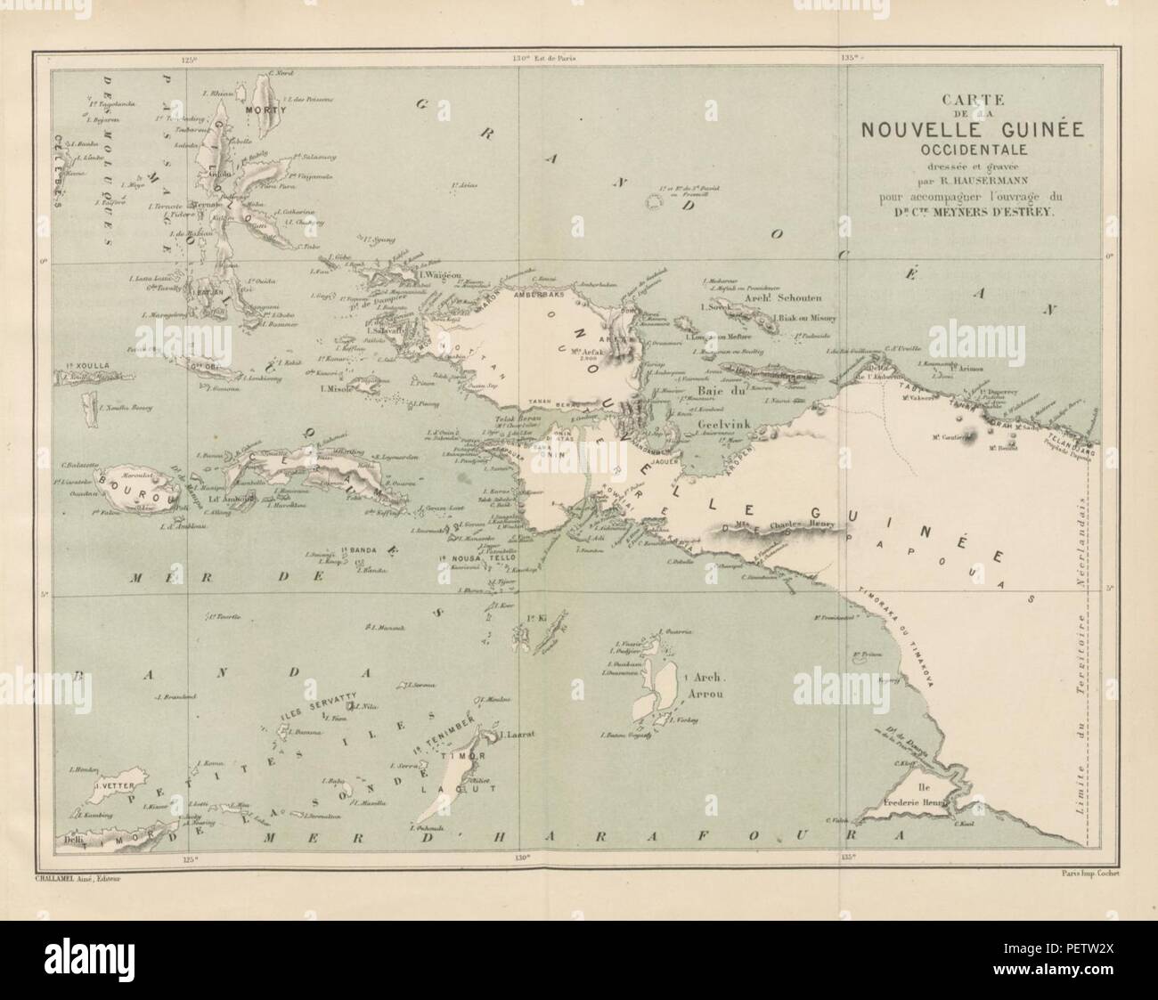 Historisches Archiv Bild ab Seite 203 von 'La Papouasie; ou, Nouvelle-Guinée Occidentale ... Accompagné de gravures Ouvrage et d'une Carte dressée et gravée par R. Hausermann" Stockfoto