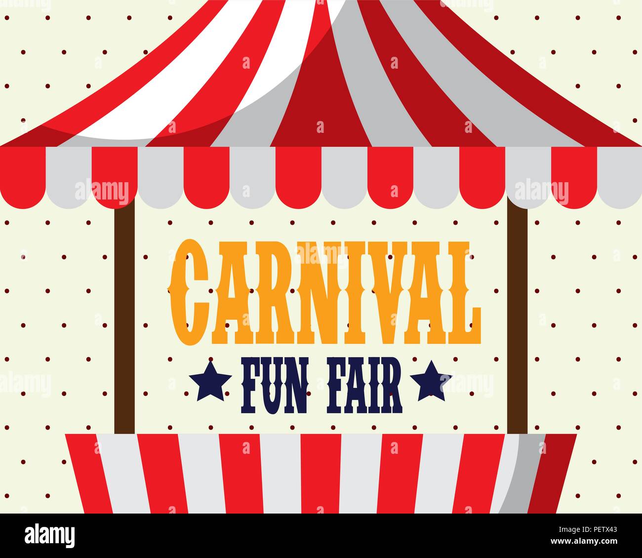 Stand Karneval Kirmes Plakat retro Stock Vektor