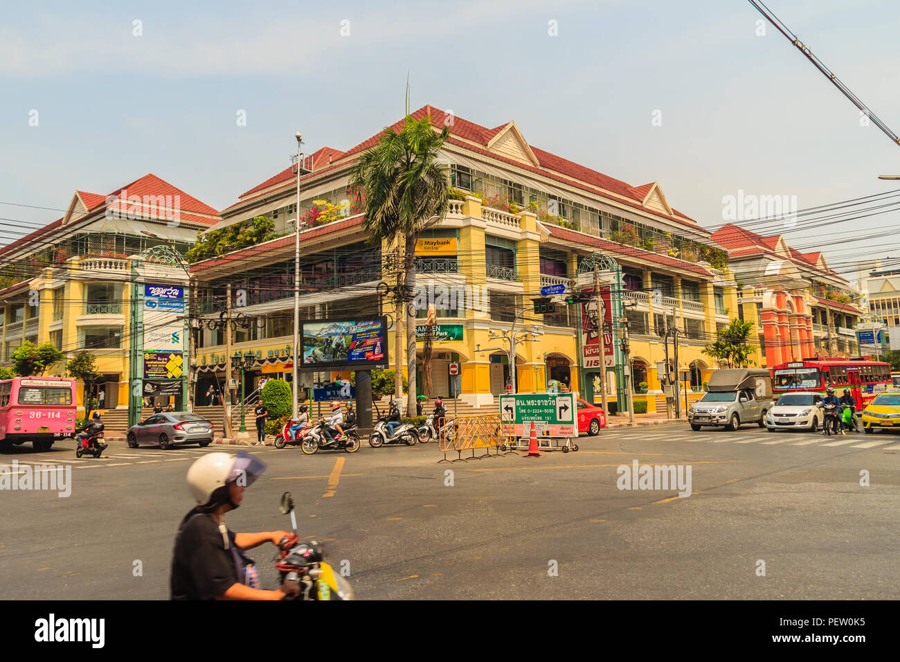 Bangkok, Thailand - 2. März 2017: Das alte Siam Shopping Plaza, im Herzen der Rattanakosin Insel, einem historischen Viertel in der Innenstadt von Bangkok gelegen, Stockfoto