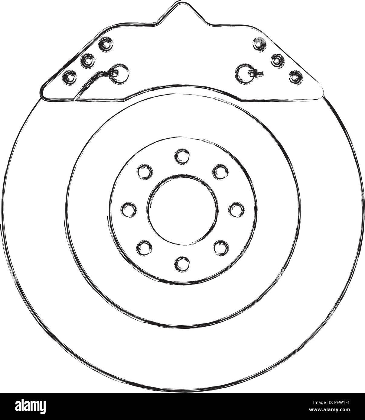Bremsscheibe Motor teil Stock Vektor