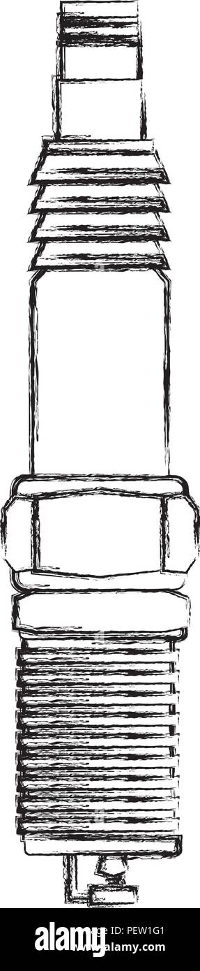 Zündkerze Motor Stück Stock Vektor