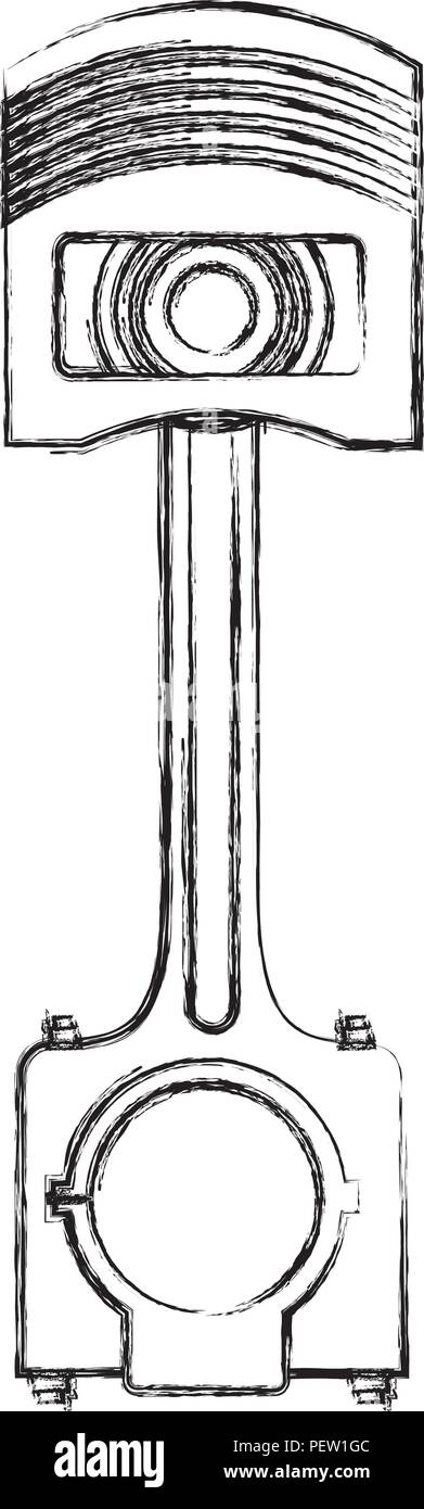 Kolben Motor Stück Symbol Stock Vektor