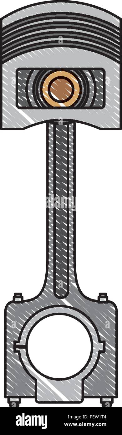 Kolben Motor Stück Symbol Stock Vektor