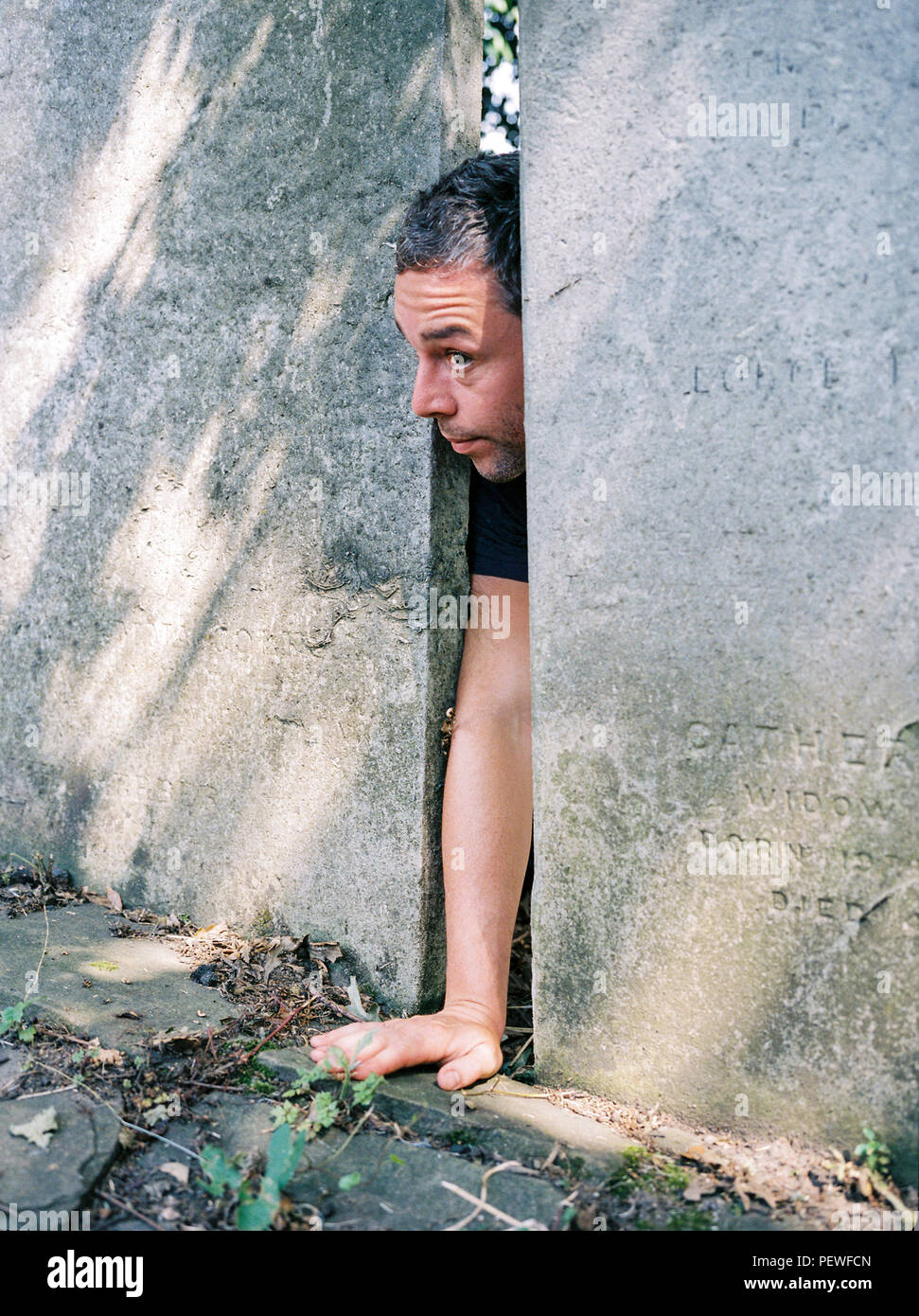 Portrait des Musikers Baxter Dury (Sohn von Ian Dury) in Hampstead, London Am 15. Juli 2005 fotografiert. Stockfoto