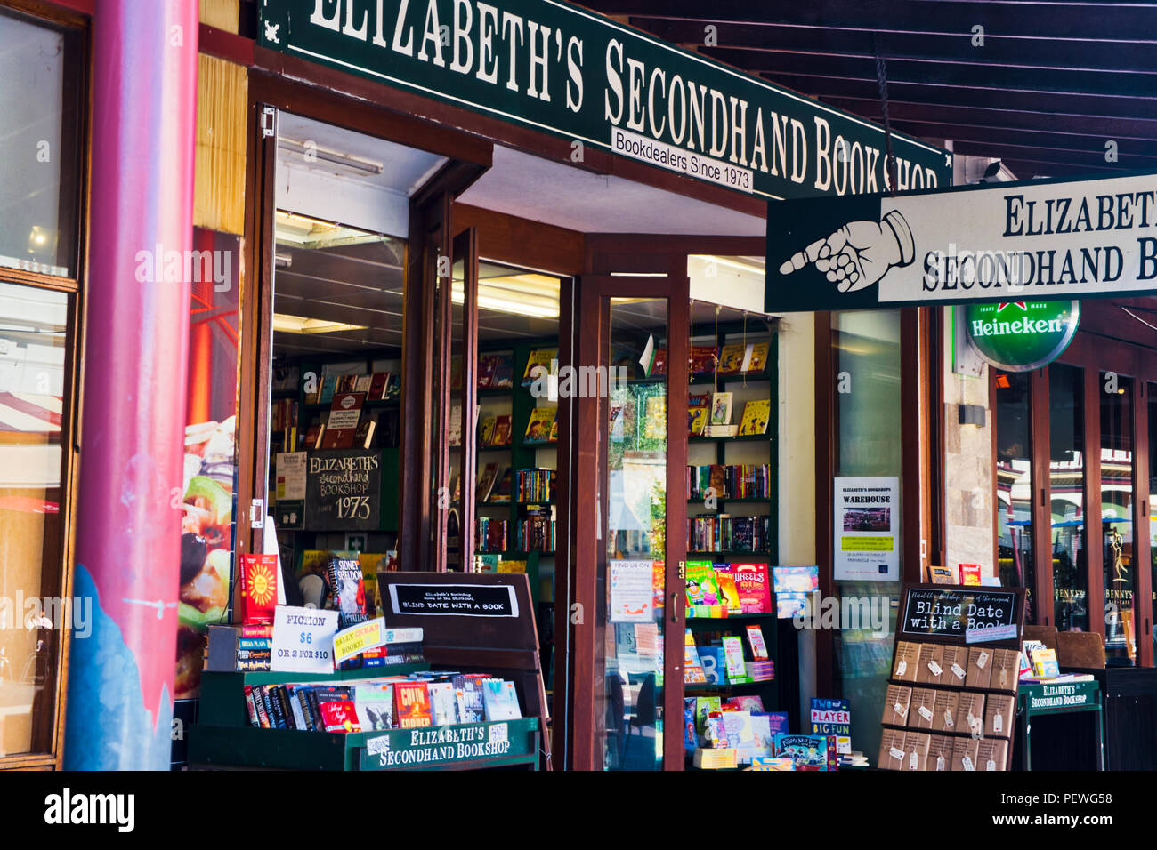 Elizabeth's Second Hand Buchladen Fremantle Stockfoto