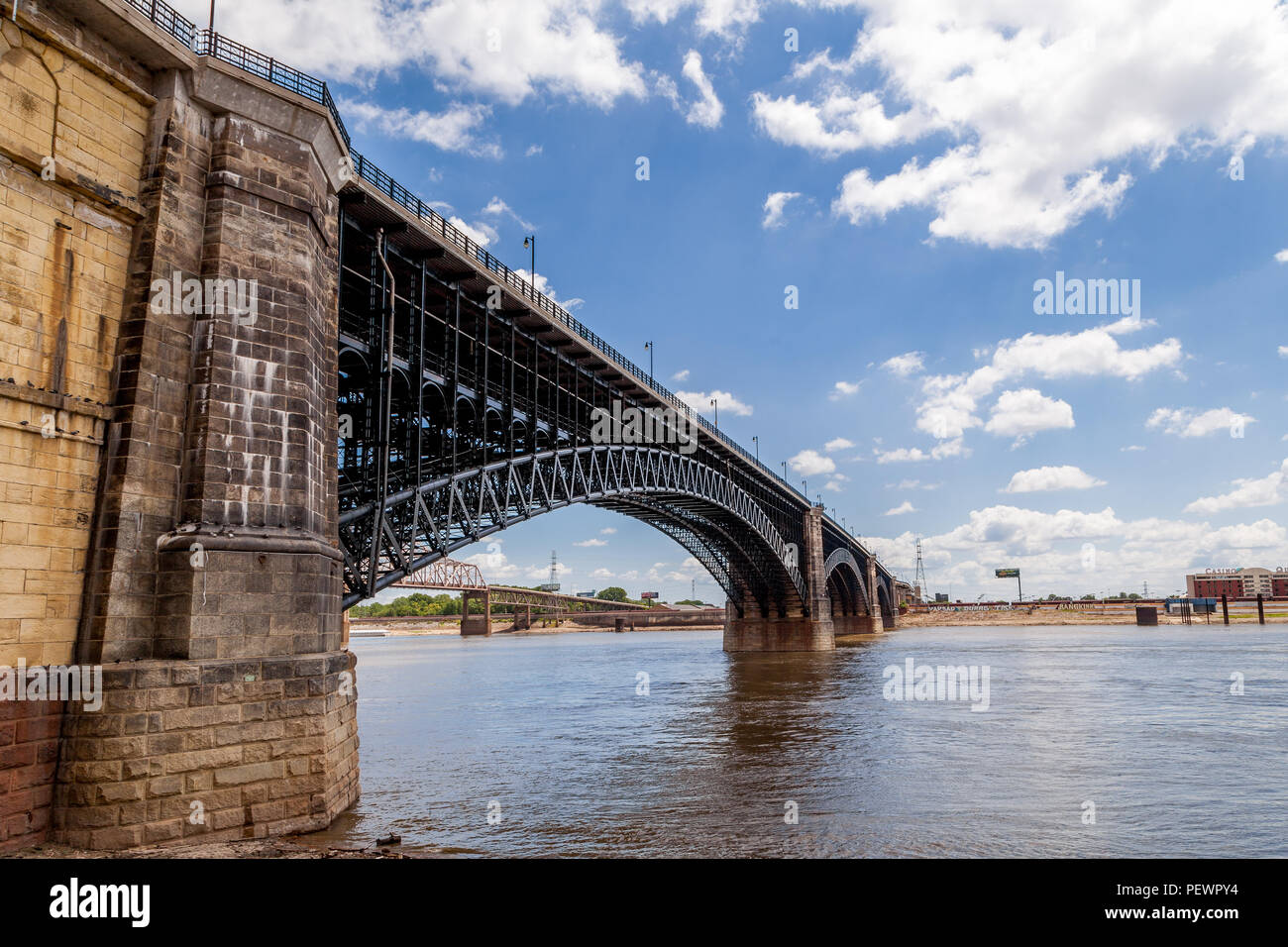 Eads Bridge in St. Louis Stockfoto