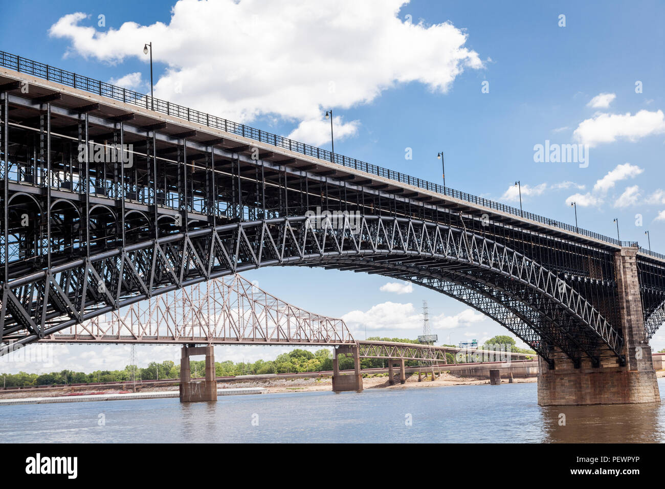 Eads Bridge in St. Louis Stockfoto