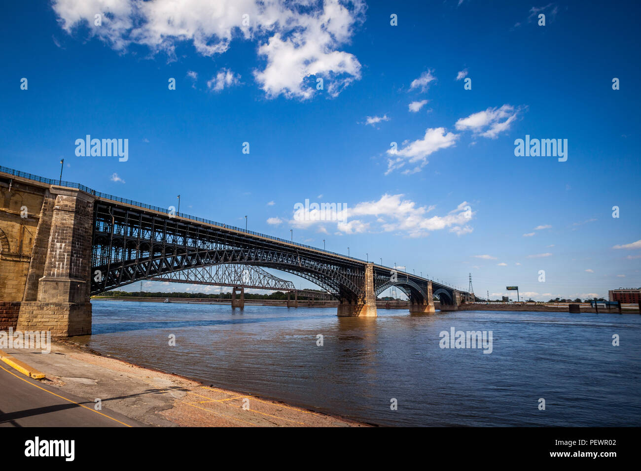 Eads Bridge in St. Louis Stockfoto