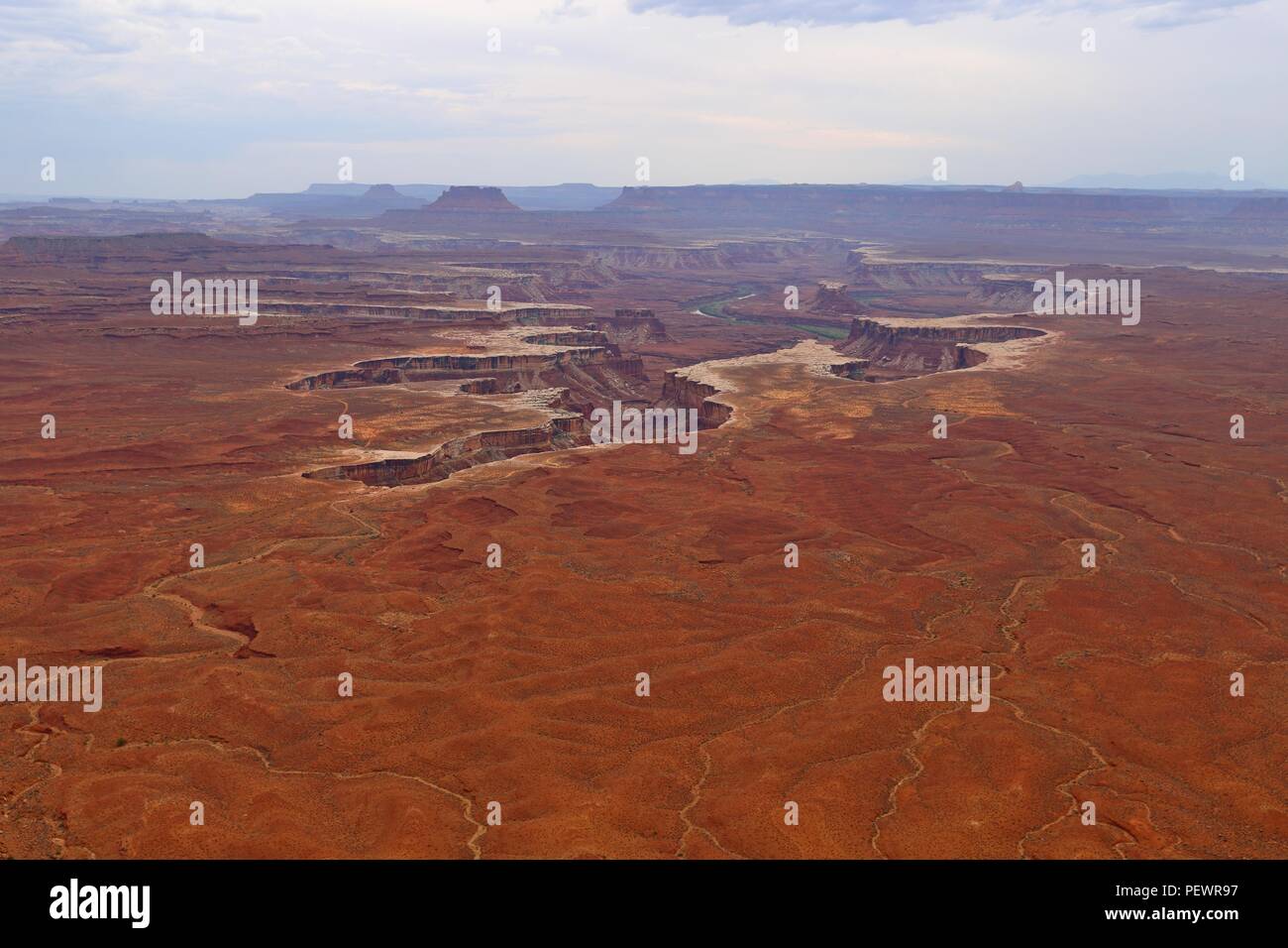 Green River blicken, Insel im Himmel Bezirk, Canyonlands National Park in Utah Stockfoto