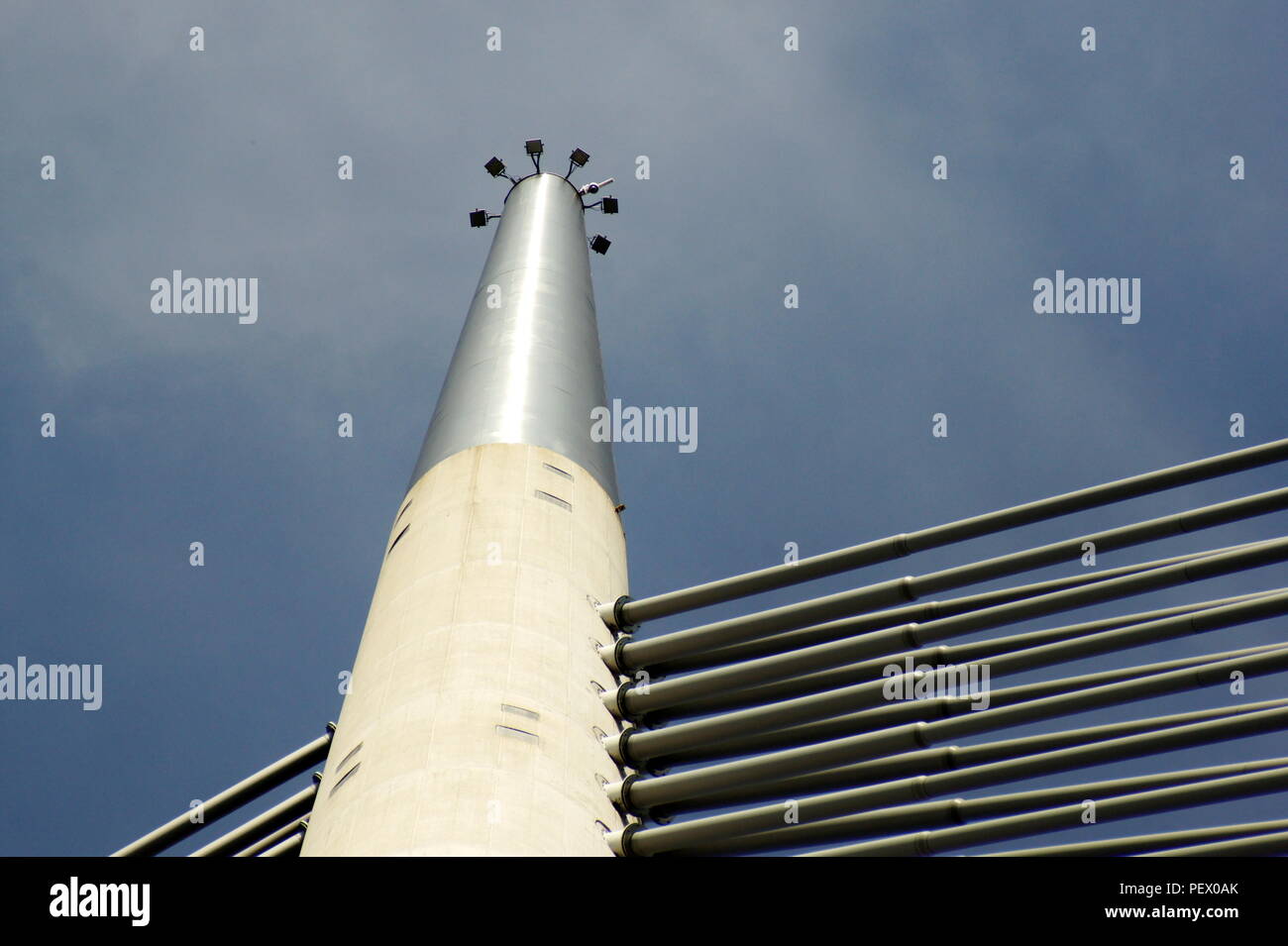 Brücke über Ada in Belgrad Stockfoto