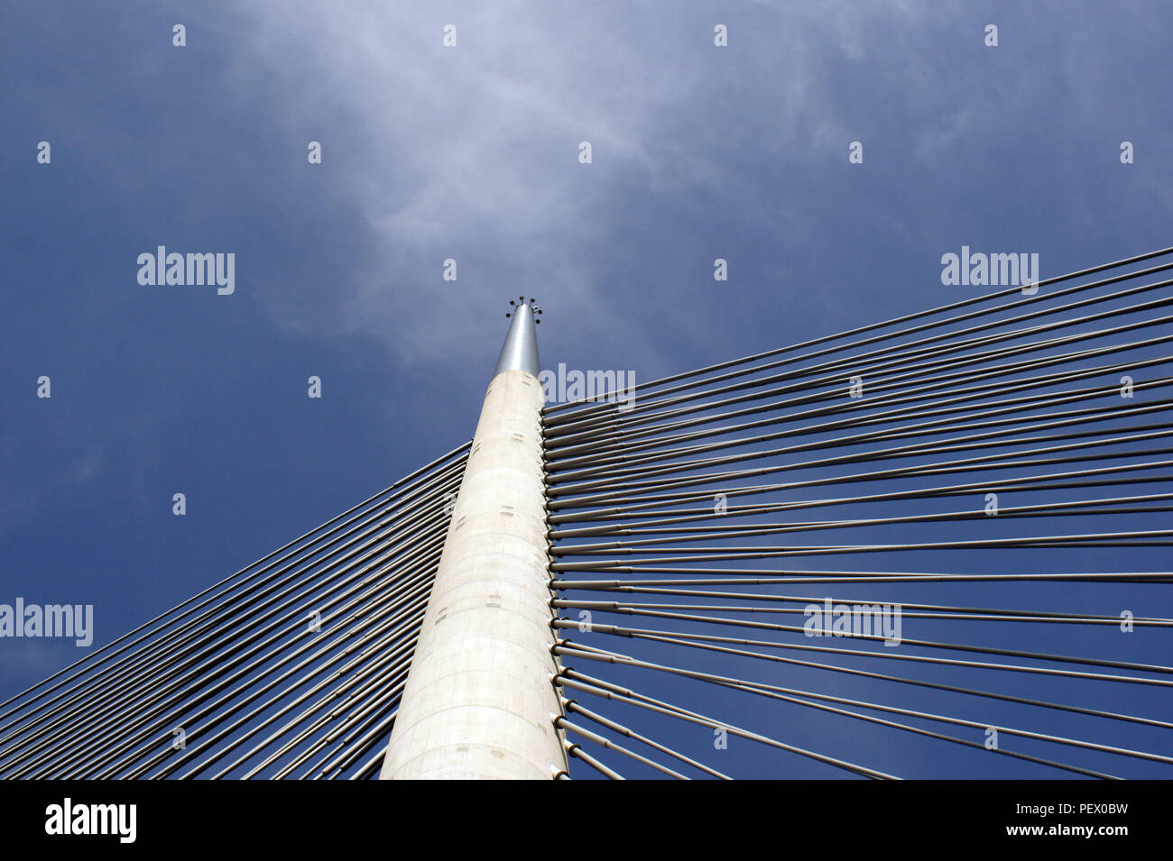 Brücke über Ada in Belgrad Stockfoto