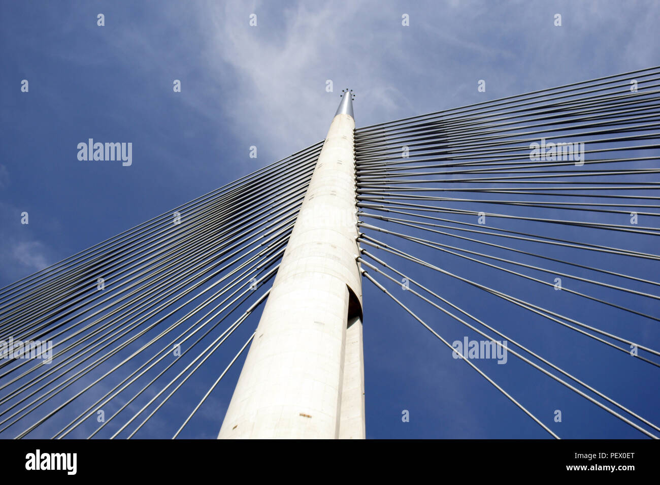 Brücke über Ada in Belgrad Stockfoto