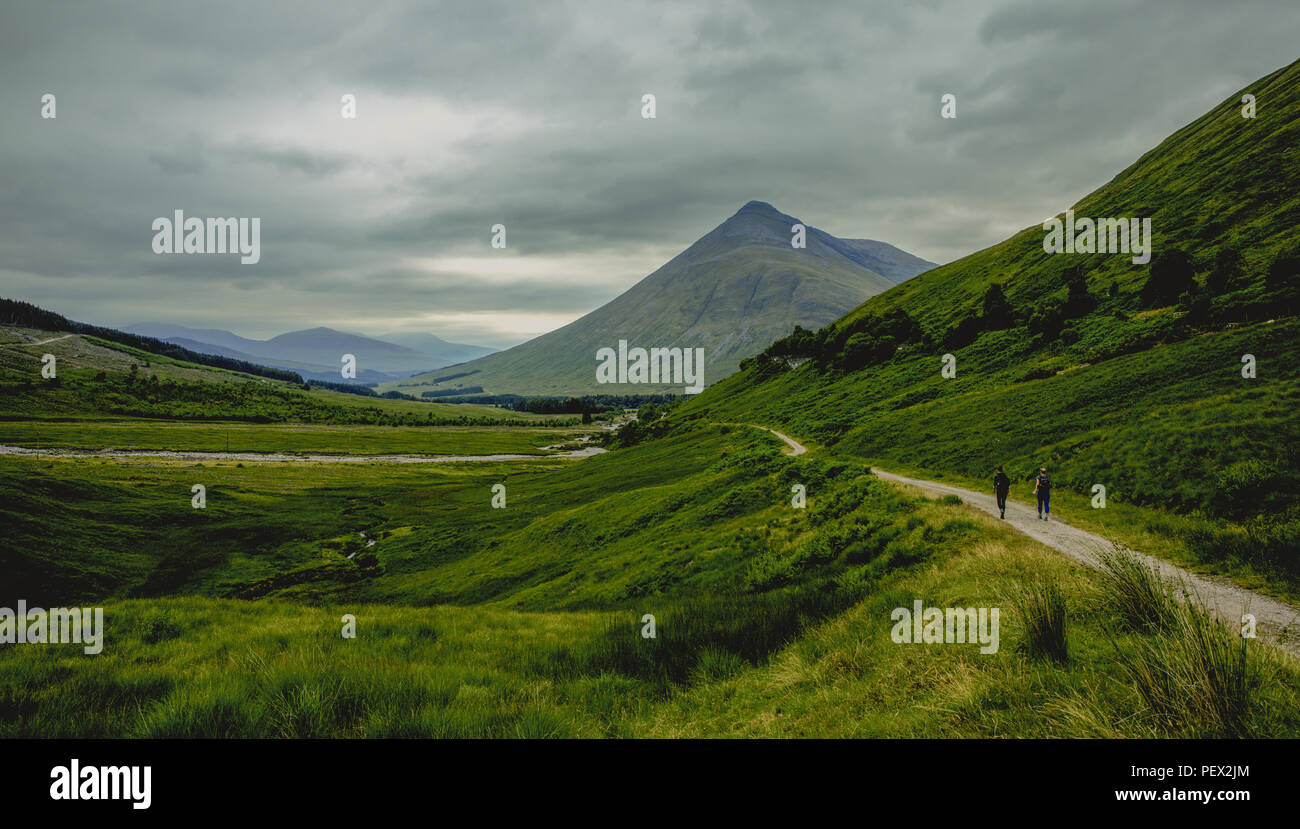 Schottland Highlands Mistic Landschaft in Brücke von orchy Natur Reisen Great Britan Stockfoto
