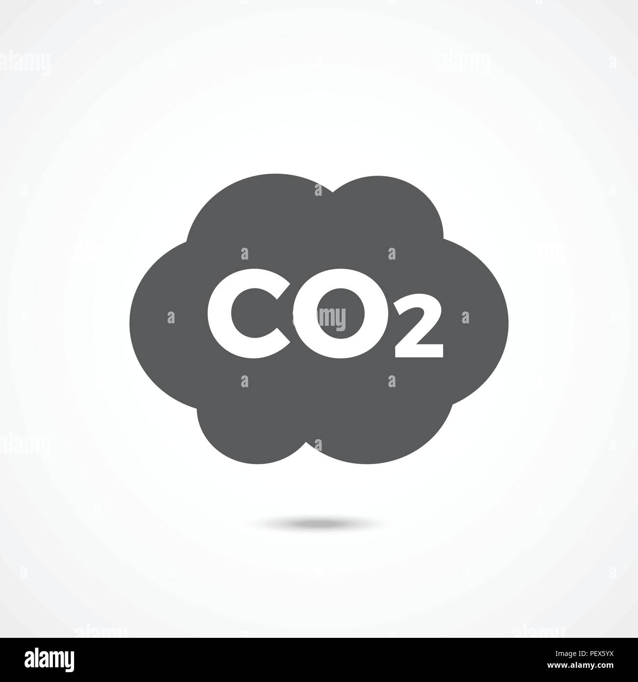 CO2-Symbol auf weißem Stock Vektor