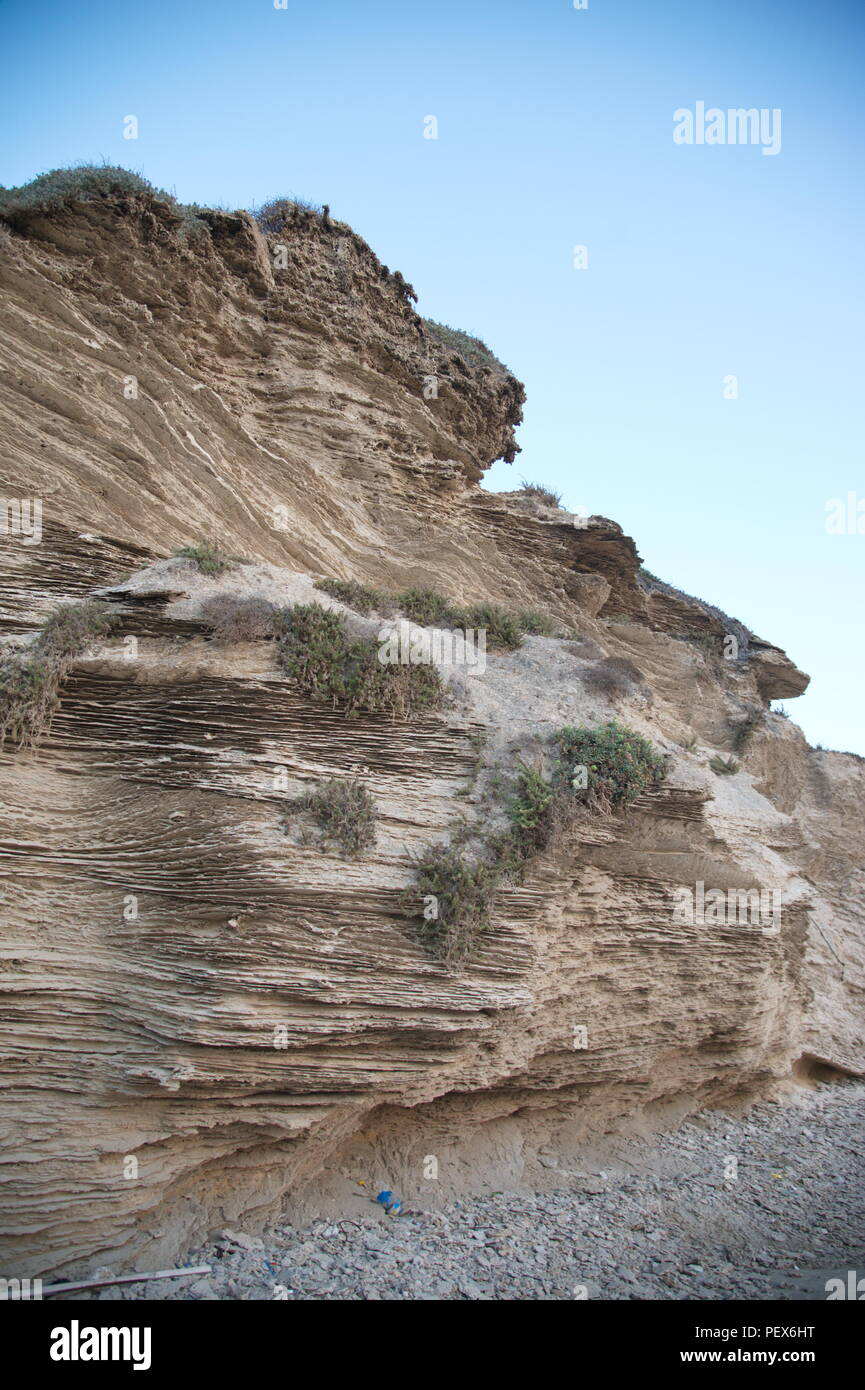 Mineral Stein, die mit den Schichten, Asien Stockfoto