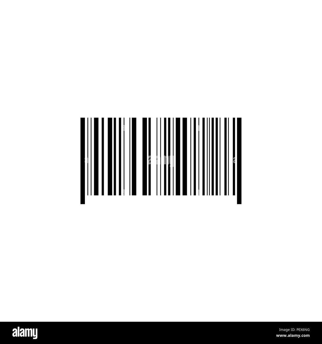Bar Code Symbol schwarz auf weißem Hintergrund Stock Vektor
