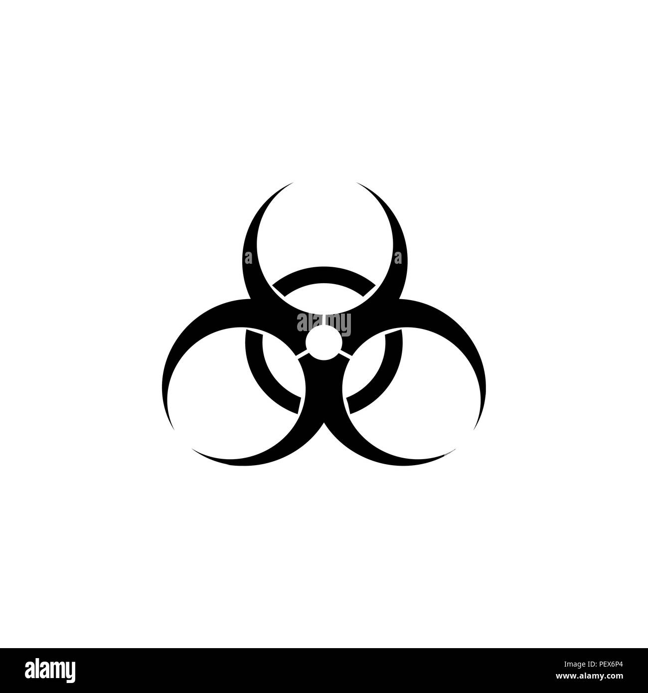 Biohazard Symbol. Vektor sign (Vorzeichen) Virus isoliert Stock Vektor