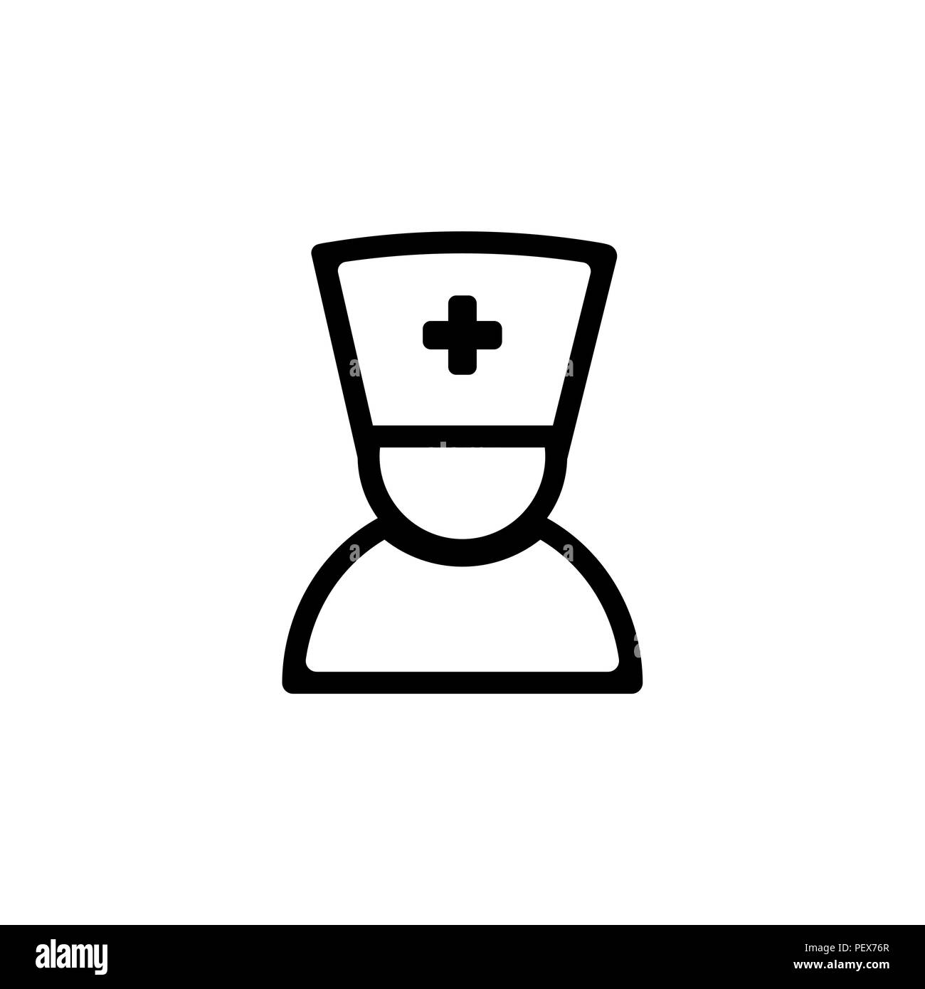 Icon. Vector Illustration. Krankenschwester Symbol (Zeichen) Stock Vektor