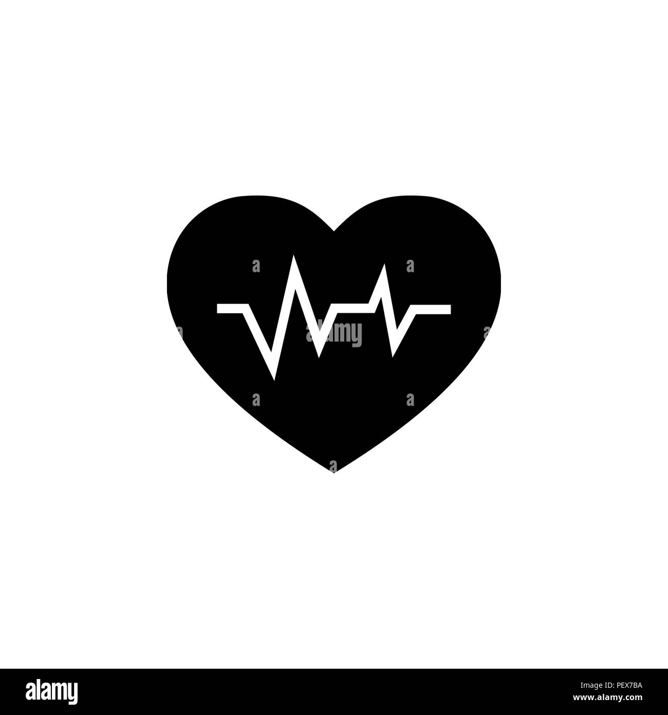Heartbeat Vektor Symbol Symbol Zeichen Medizin Und Gesundheit Stock Vektorgrafik Alamy