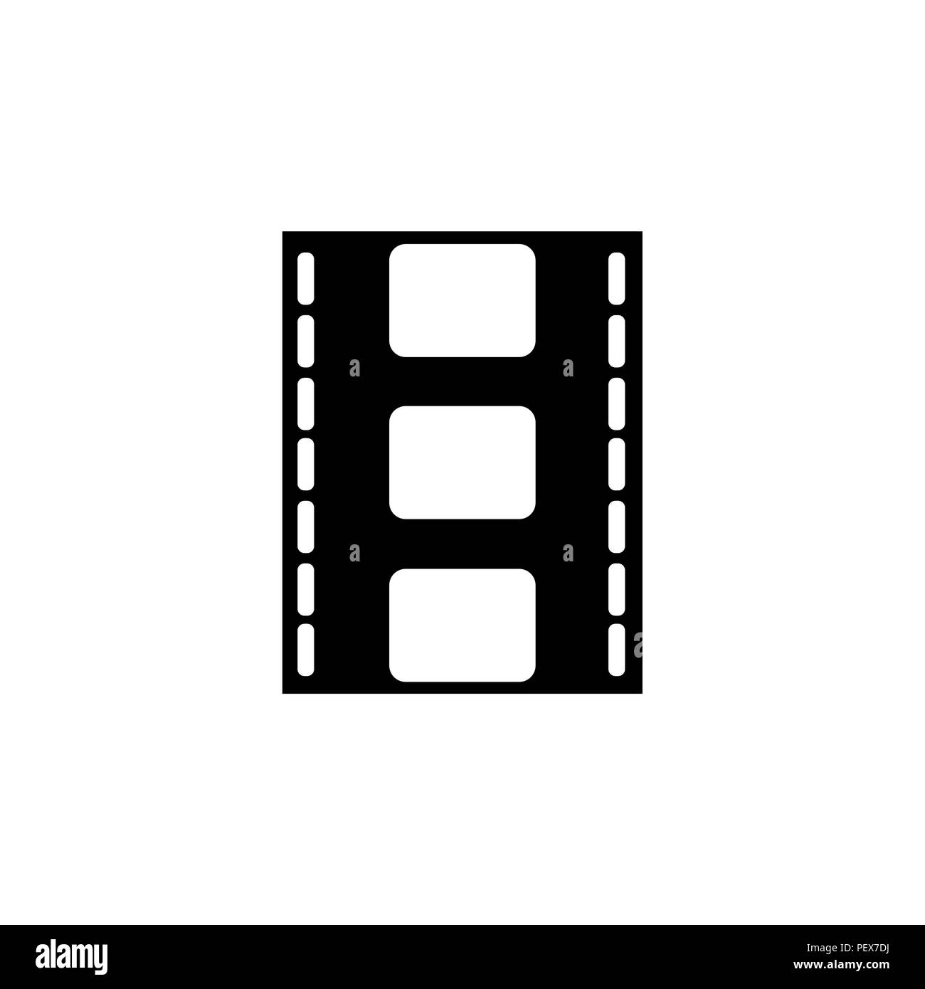 Vector Illustration von isolierten Film schwarz auf weißem Hintergrund Stock Vektor