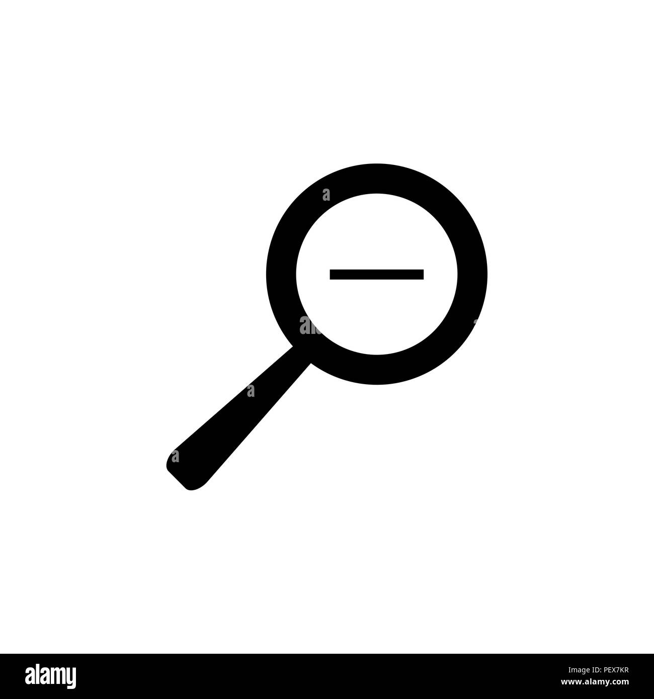 Verkleinern, Web Icon. Vektor Design schwarz auf weißem Hintergrund Stock Vektor