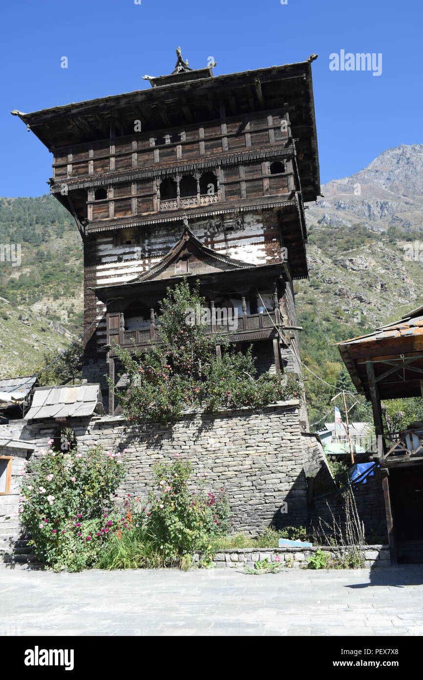 Kamru Fort Sangla Valley Stockfoto